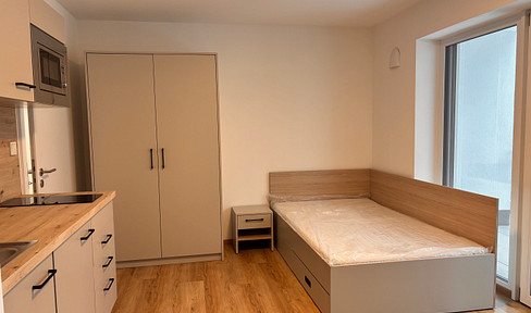 New construction: Modern apartment for students and apprentices.