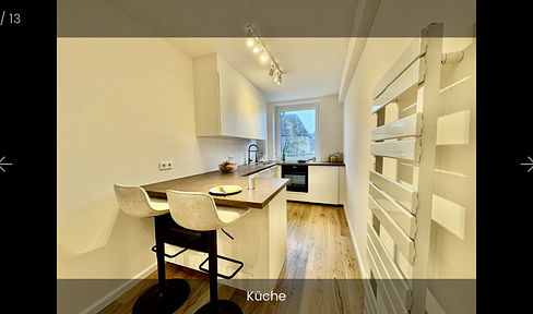 Möblierte 2-Zimmer-Wohnung mit Balkon: Erstbezug nach Modernisierung im Herzen Düsseldorfs!