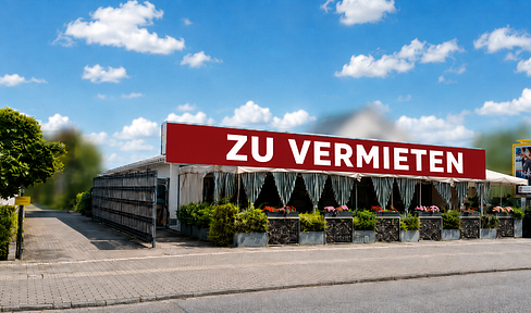 ***SCHNUCKELIGER GASTRO-LADEN MIT BIERGARTEN + PARKPLÄTZEN DIREKT VOR DER TÜR***