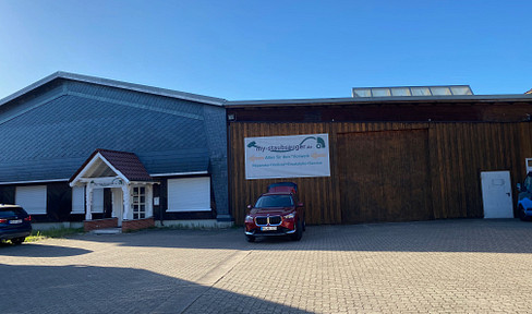 Kaltlagerhalle mit beheiztem Büro & beheizter Werkstatt zu vermieten