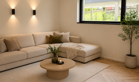 Modern, bright, newly built apartment with 80 m² of living space and mountain views.