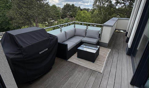 Luxury penthouse with an A+ energy rating, air conditioning, and a dream rooftop terrace, located in the southern district of the EU.