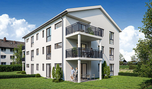 First occupancy: Newly built, barrier-free apartment on the 1st floor with a large balcony, located in a quiet area near the Elz river (W6).