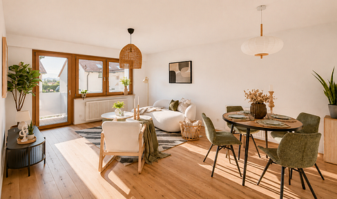 Charming 3-room apartment in a well-maintained apartment building, featuring a balcony.