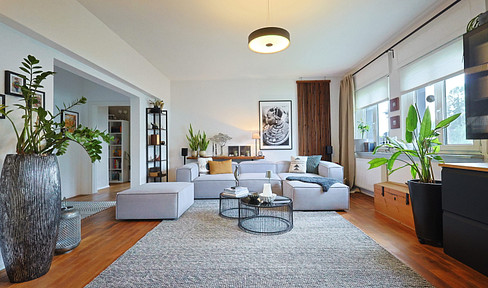 A home with a unique appeal – stylish living with a dream terrace and an exceptional garden.