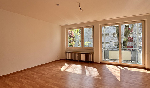 Newly renovated with a balcony and kitchen.
