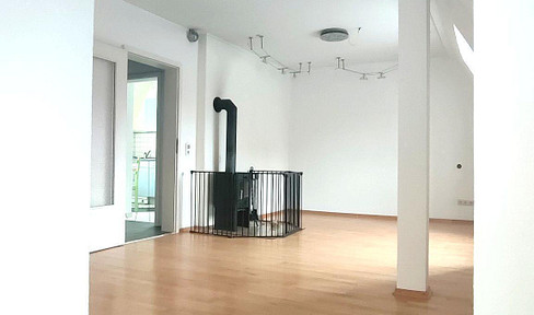 Außergewöhnliche Wohnung im Maisonette-Stil mit Kamin, 2 Bädern & 4 Zimmer Potential auf knapp 100qm