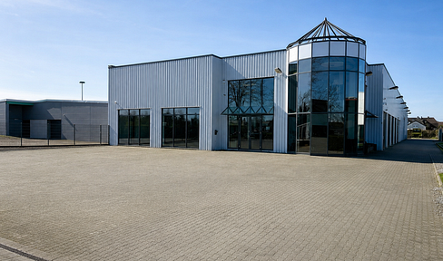 Repräsentative Gewerbehalle ca. 1.500 m² mit Showroom & Bürotrakt – teilbar – Energieklasse A – Hamm