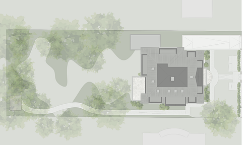 Building plot with building permit for an exclusive city villa in Berlin-Wannsee.
