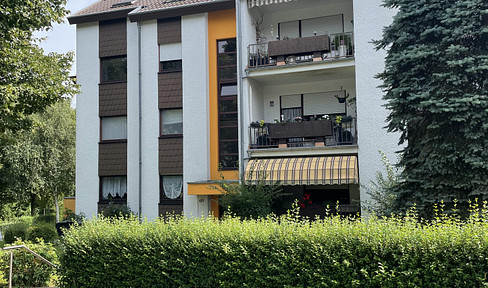 3-room apartment with kitchen and bathroom, 2 balconies, parking space, and cellar.