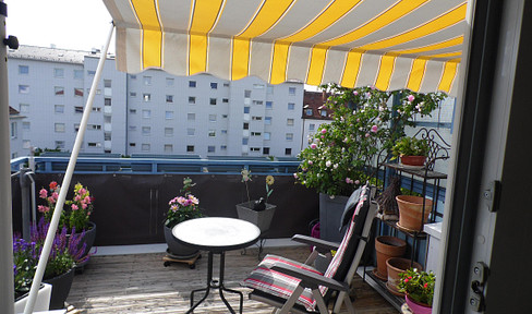 Ruhige 2-Zimmer-Wohnung mit Sonnenoase in Milbertshofen, Top Anbindung an den ÖPNV