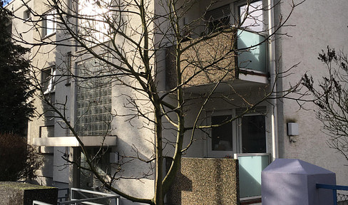 Quiet 1-bedroom apartment with fitted kitchen and parking space in Offenbach-Bieberberg.