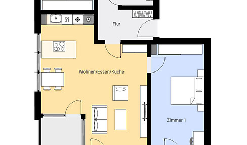 Neubau 3-Zimmer-Terrassenwohnung mit Alpenblick