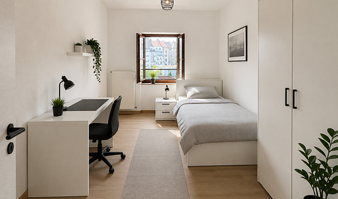 Furnished 20 m² room in the city center of Düsseldorf – quiet and high-quality.
