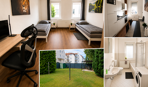 Möblierte 2-Zimmer-Wohnung | Voll ausgestattet| WLAN | 3 Betten | Ab 3 Monaten