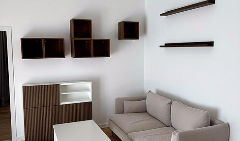 Modernly furnished 2-room apartment with a balcony, located in a KfW-55 energy-efficient building in Metzingen.