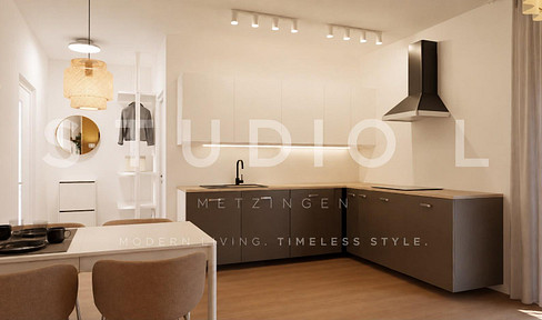 First occupancy – Furnished 2-room new apartment in a KfW-55 efficiency house, Metzingen.