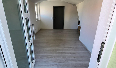 Immediately available! Modern attic apartment with fiber optic internet, balcony – including kitchenette.