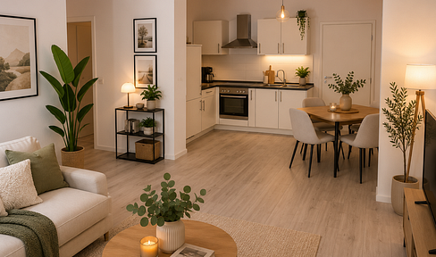 Available immediately! Apartment according to EU standards, including kitchen, with a large garden and close proximity to the S-Bahn (suburban train).