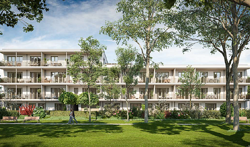 Neubau 2-Zi-WHG in Feldmoching möbliert und mit Balkon, Erstbezug