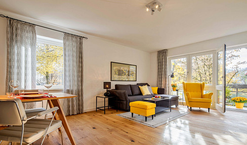 Großzügige, lichtdurchflutete 2-Zimmer-Wohnung, voll möbliert, in Bestlage München-Harlaching