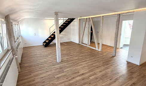 Über den Dächern des Lehenviertels in Suttgart Süd – moderne offene Dachwohnung