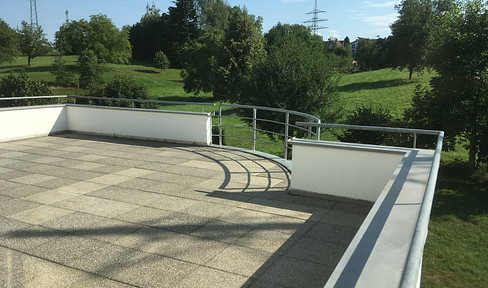 Eco-friendly living in Rheinfelden-Karsau. Features include: 40 square meters of terrace, kitchen, and parking space.