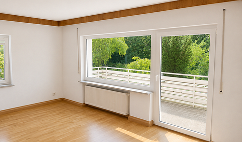 Bright, spacious 3-4 room apartment in a green setting.