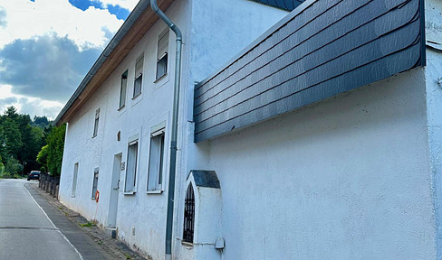 House in need of renovation, with a large plot of land.