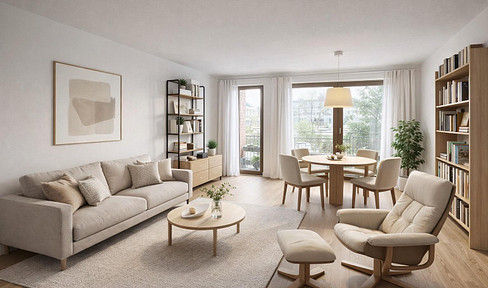 No fees: 3-room apartment with significant potential for development.