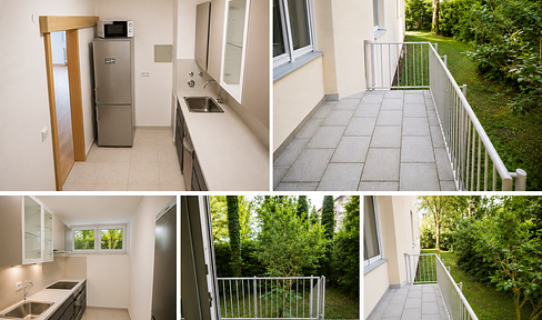 Modernized garden apartment with a new fitted kitchen, terrace, and quiet, green surroundings – close to the Isar River!