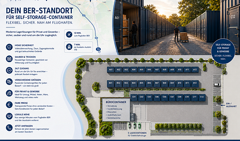 Storage Hub Mittenwalde: Self-storage solutions for private and commercial customers.