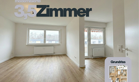 Frisch renoviert: Helle 3.5-Zi.-Wohnung mit Süd-Westbalkon & Garage – Provisionsfrei!