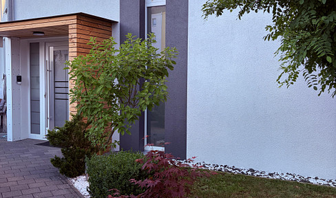 Architect-designed house with a pool.