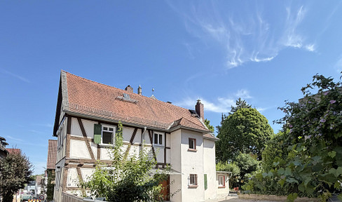 Charming half-timbered house with a large plot and terrace.