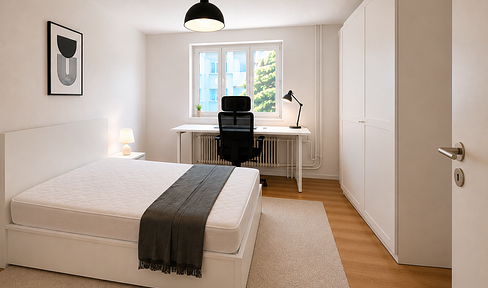 Room available in a shared apartment (3 people) in Nuremberg. Close to the subway (approx. 3 minutes) and the S-Bahn (line S2, approx. 2 minutes). Available from August 1st, 2026.