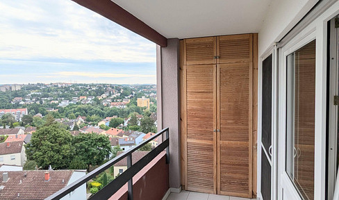 Invitation to your new home (2 rooms, 6th floor, elevator, balcony, parking space, fitted kitchen).