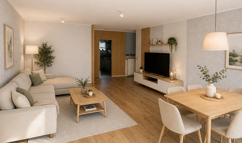 4-Zimmer-Erdgeschosswohnung mit Balkon, Garage und Gartennutzung in ruhiger Lage, Haibach