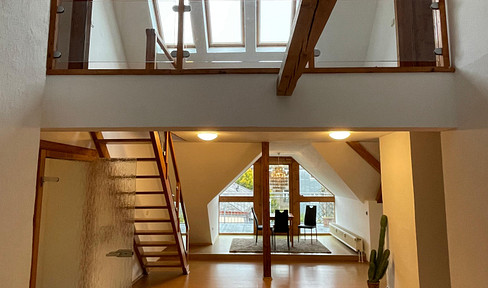 3-room penthouse apartment in a renovated building, located in the city center.