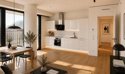 Elegant 4-room apartment in the Grand Tower – Exclusive living above the rooftops of Frankfurt.