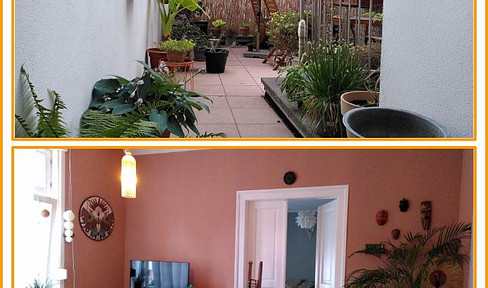 Großzügige Wohnung mit Hinterhof-Terrasse in Bahnhofsnähe