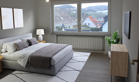 Sunny 4-room apartment with balcony and terrace.