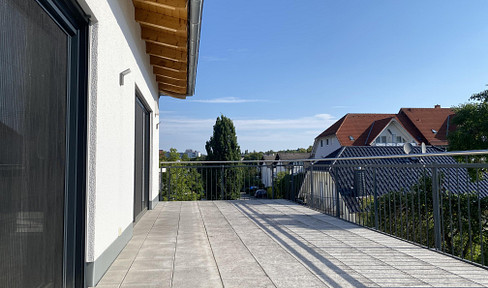 Exklusive Penthousewohnung mit großer Dachterrasse, EBK & Garage in Marburg-Cappel