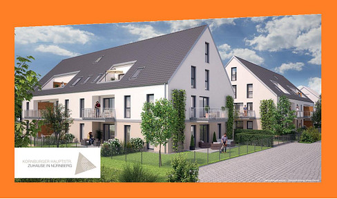 NEWLY BUILT APARTMENT - First occupancy: 2-room apartment with gallery in Nuremberg, featuring a balcony, underfloor heating, and a duplex garage.