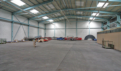 Lager- und Logistikhalle – 500 bis zu 2.000 m² Lagerfläche mit Palettenregalen und Laderampen