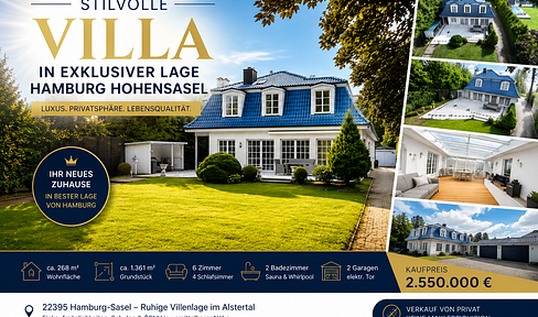 Exclusive villa in Hamburg-Hohensasel – Elegance, privacy, and quality of life.
