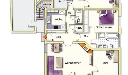 Spacious 4.5-room apartment + garden + carport + terrace + furniture !!