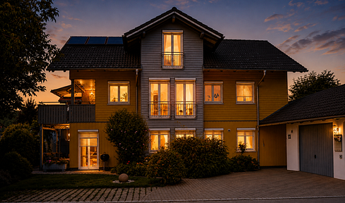 KfW60 Holzhaus mit zwei Wohneinheiten in Isny Großholzleute, EG barrierefrei