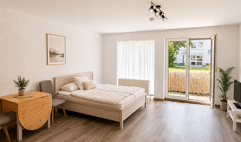 Attractive investment property or owner-occupied residence: 1-room apartment, ground floor, with terrace, underground parking, available immediately, in Kehl.