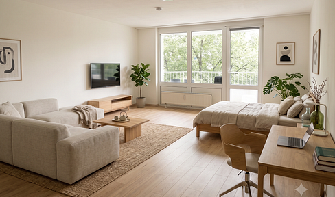 Newly renovated apartment in Bayreuth: Featuring a new Japandi-style kitchen, a new bathroom, and a balcony, conveniently located near the university.